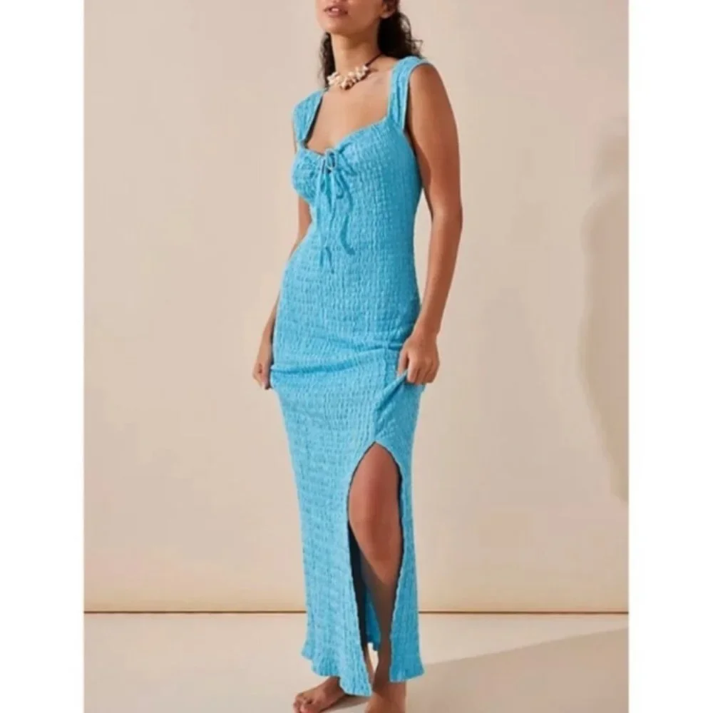 flower corset prom dress Wedtrend Women White Blue With Slit A-Line Strapless Long Wedding Dress, White Blue Flower / US2 Color:Tomato Cream Category_Chests Girl Velvet Christmas Party Full Length Sleeve Style